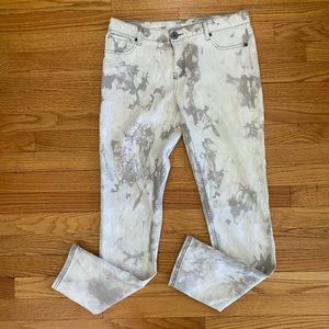 Mossimo Denim Leggings Juniors 15(32in) Gray Tie Dye Skinny Stretch Women’s